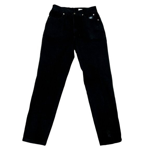 HARLEY DAVIDSON BLACK JEANS 8R DENIM 100% COTTON McJEAN TAPERED HIGH RISE WOMENS - Picture 1 of 5